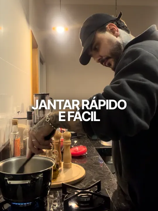 Jantar rápido e fácil na panela