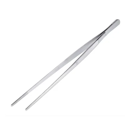 Pinça culinária profissional de 30 cm com ponta serrilhada